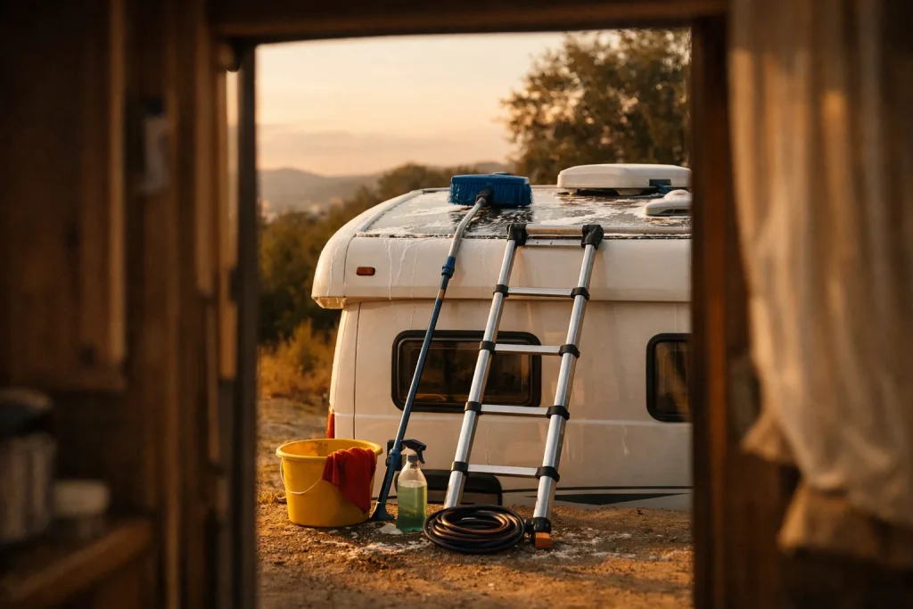 Techniques et astuces pour nettoyer efficacement le toit de votre camping-car