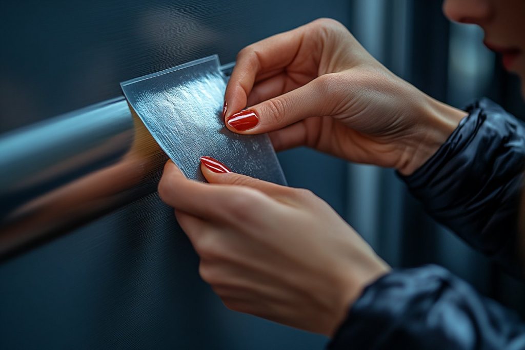 Astuces pour appliquer parfaitement un sticker de porte