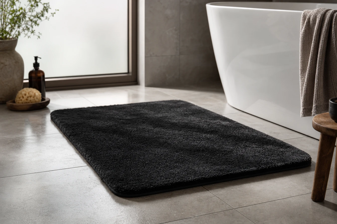 Tapis de bain noir : le choix chic et intemporel pour une salle de bain élégante